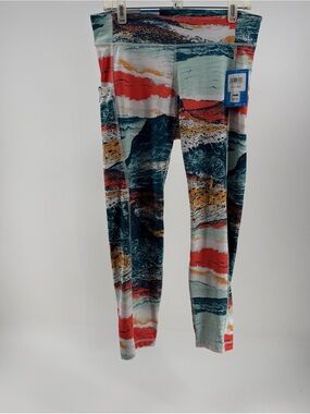 Women’s Columbia OMNI-WICK Sportswear Calecon Leggings LARGE Retro Beach Style